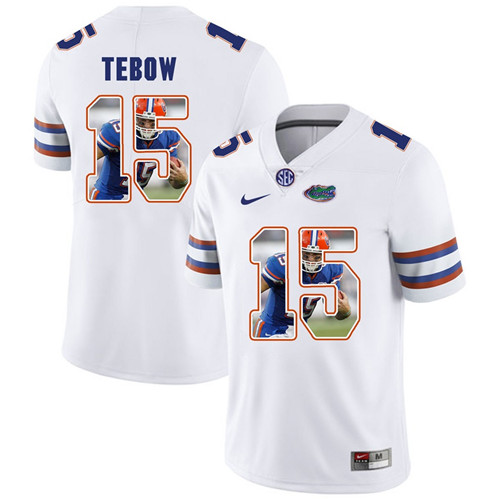 Florida Gators White Tim Tebow College Football Portrait Jersey
