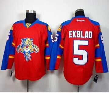 Florida Panthers #5 Aaron Ekblad Red Home Stitched NHL Jersey