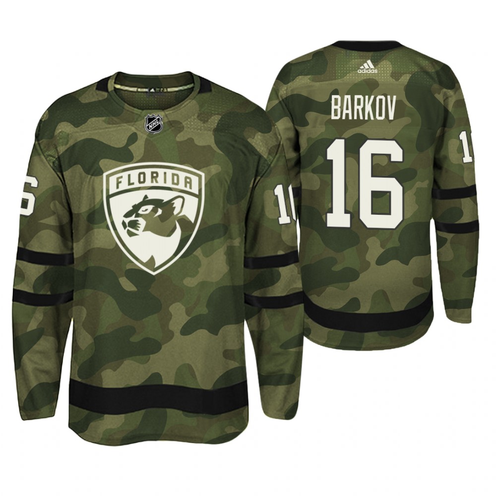 Florida Panthers Aleksander Barkov Camo Armed Special Forces Player Jersey