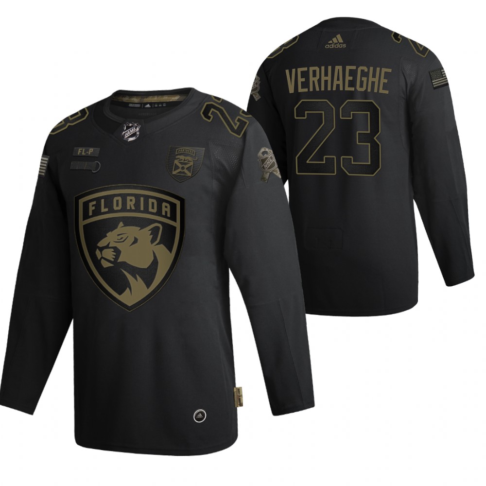 Florida Panthers Carter Verhaeghe Black 2020 Veterans Day Authentic Jersey
