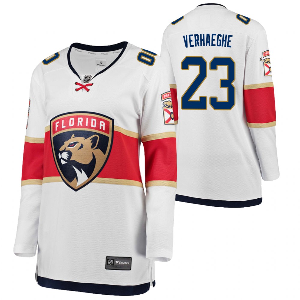 Florida Panthers Carter Verhaeghe Women White 2020-21 Away Jersey