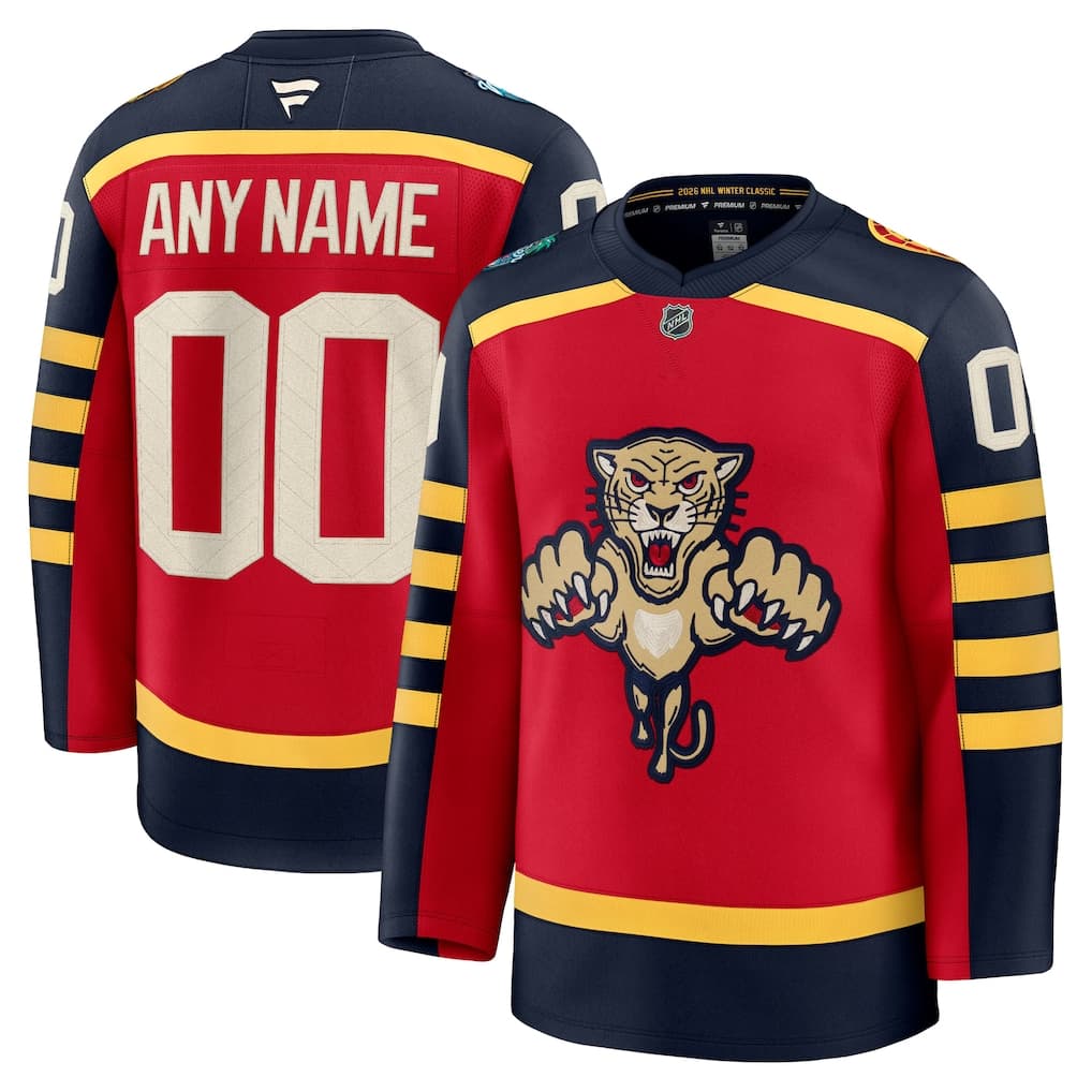 Florida Panthers Fanatics 2026 NHL Winter Classic Premium Custom Jersey - Red