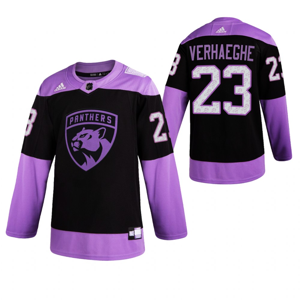 Florida Panthers HockeyFightsCancer Carter Verhaeghe Purple Jersey Authentic