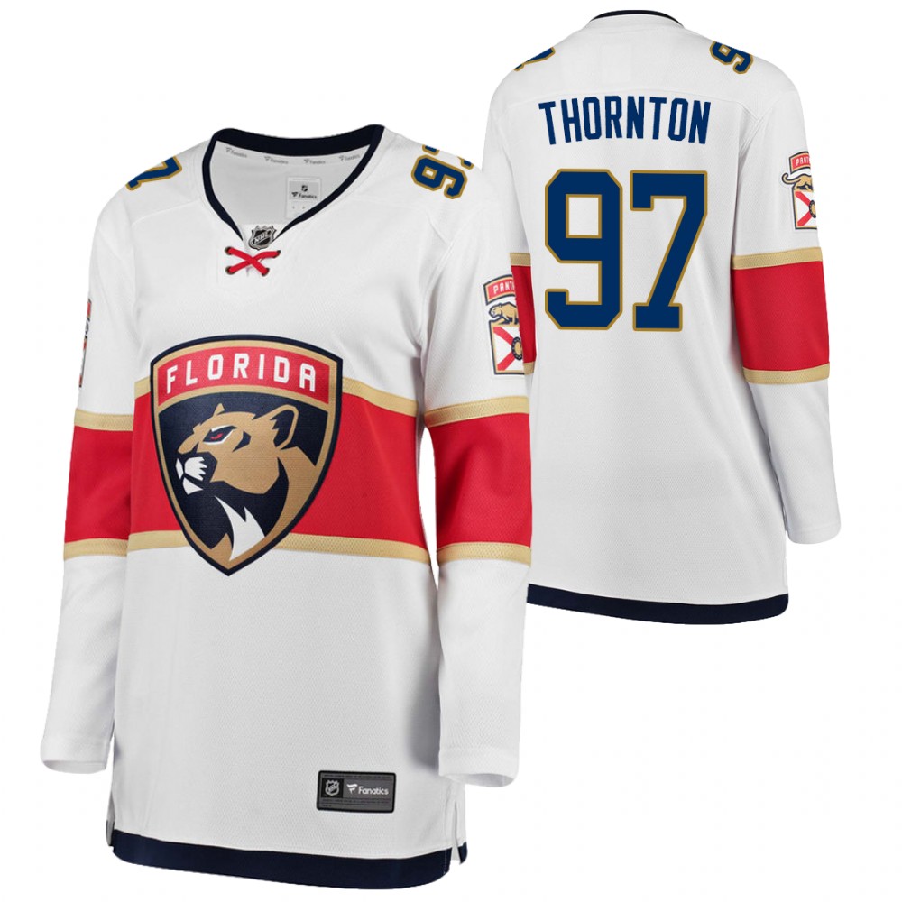 Florida Panthers Joe Thornton Women White Away Jersey