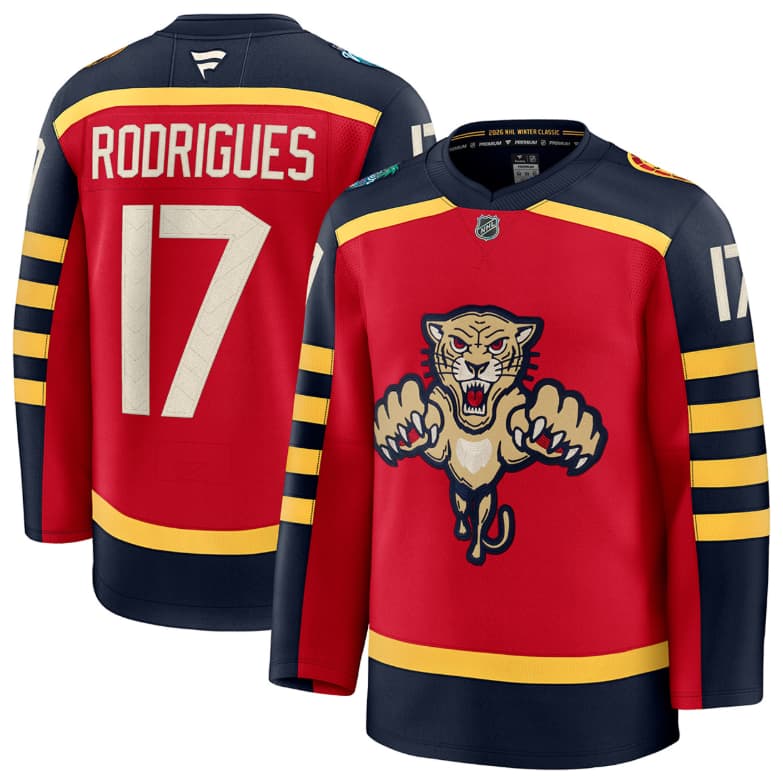 Florida Panthers NHL 2026 Winter Classic #17 Evan Rodrigues Premium Jersey