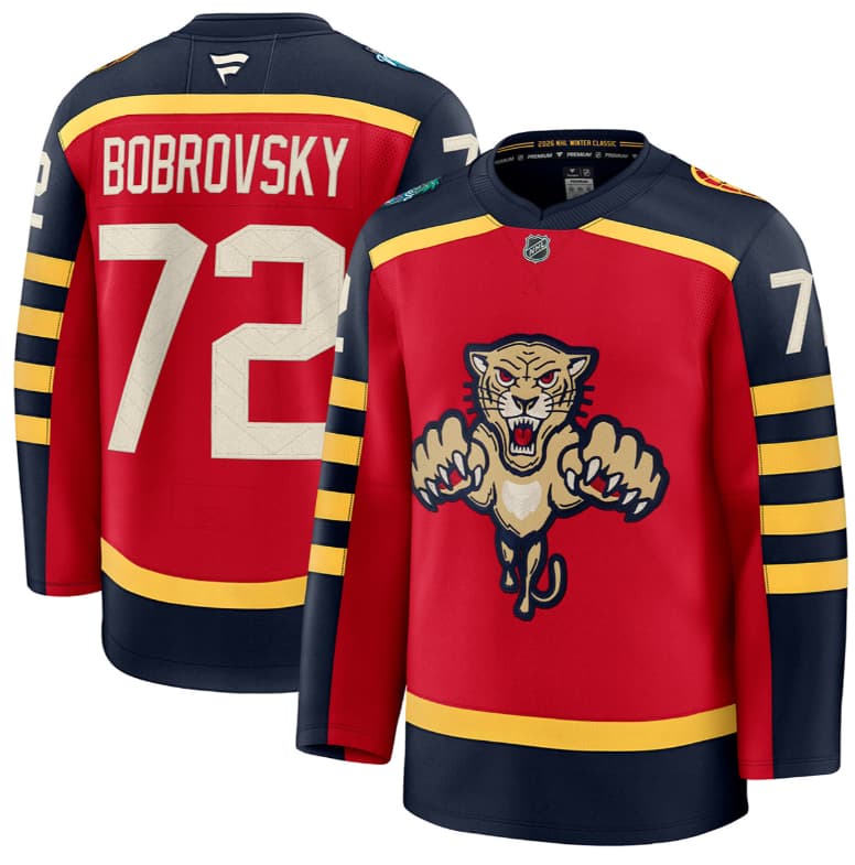Florida Panthers NHL 2026 Winter Classic #72 Sergei Bobrovsky Premium Jersey