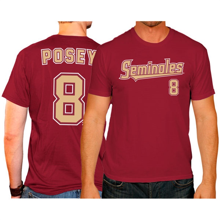 Florida State Seminoles Garnet Buster Posey College Baseball Player T-shirt