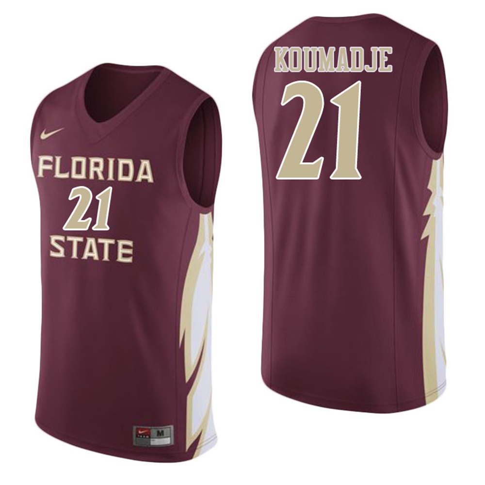 Florida State Seminoles Garnet Christ Koumadje College College Basketball Jersey