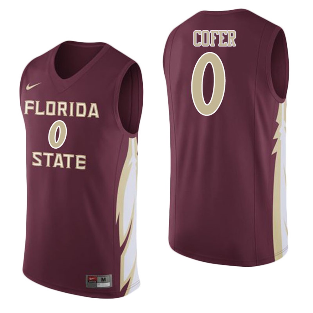 Florida State Seminoles Garnet Phil Cofer College College Basketball Jersey