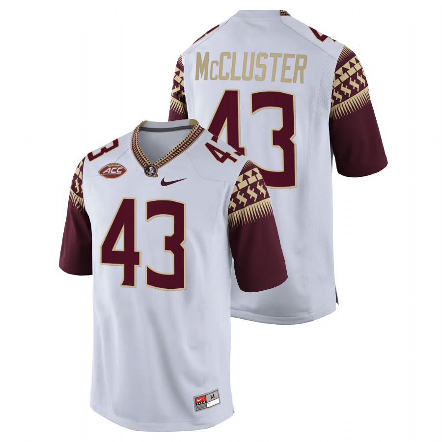 Florida State Seminoles Jayion McCluster College Football White Jersey
