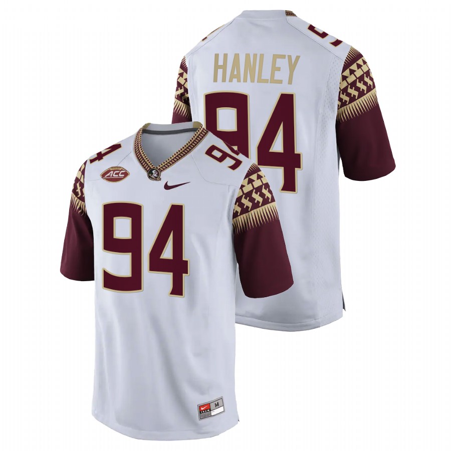 Florida State Seminoles Rowan Hanley College Football White Jersey