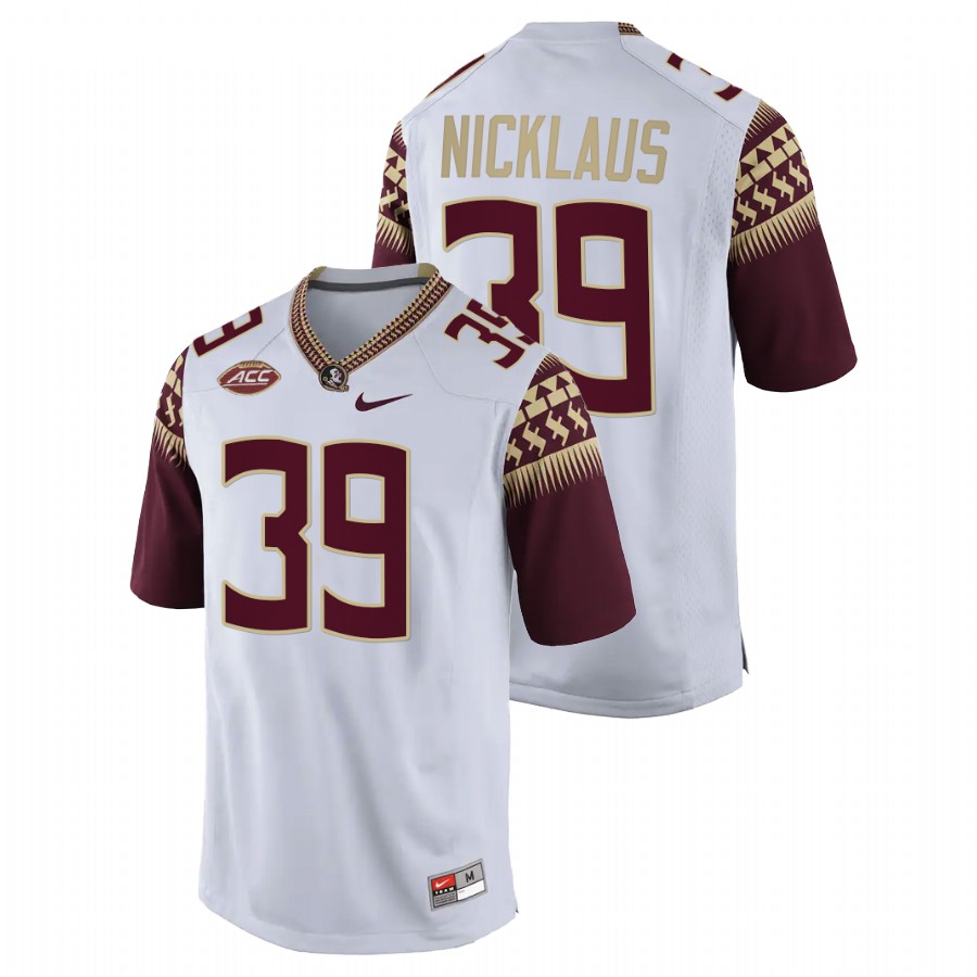 Florida State Seminoles Vance Nicklaus College Football White Jersey