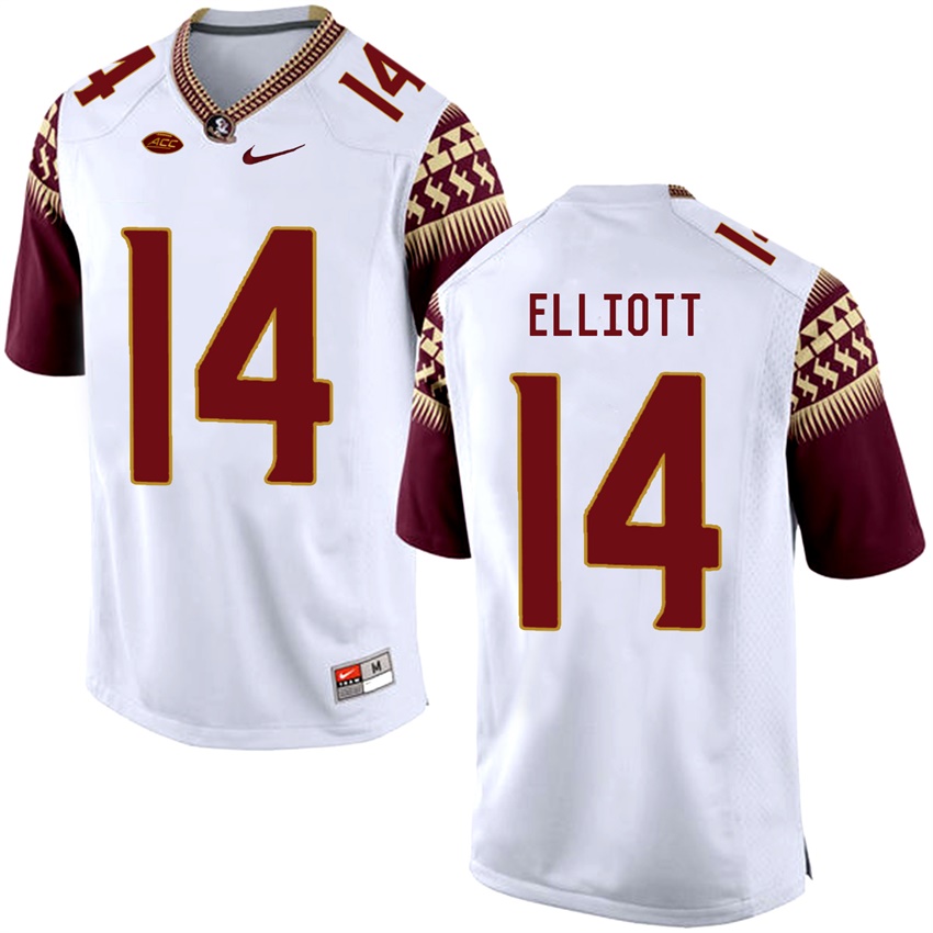 Florida State Seminoles White Javien Elliott College Basketball Jersey