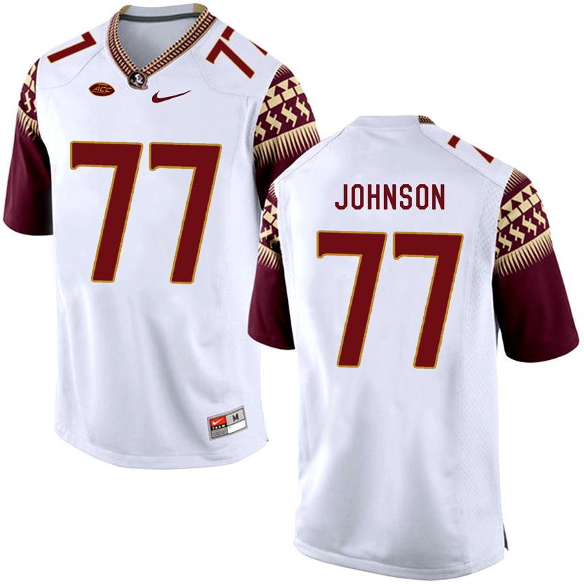 Florida State Seminoles White Roderick Johnson College Basketball Jersey
