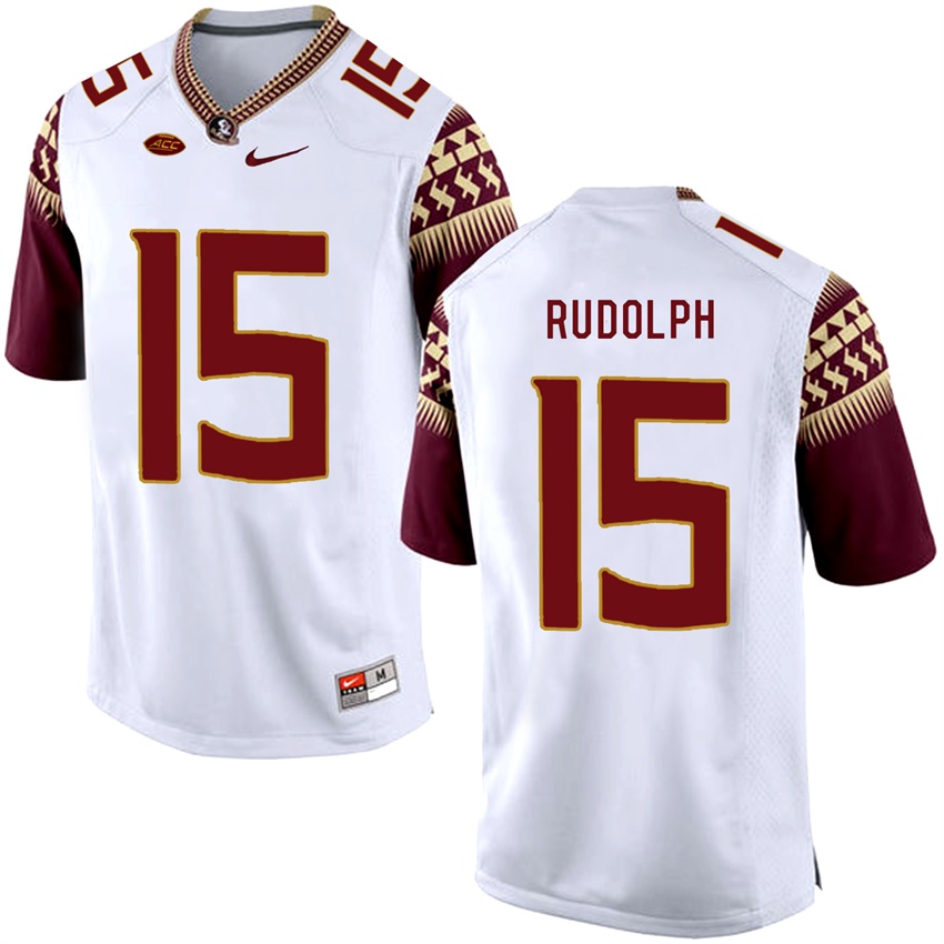 Florida State Seminoles White Travis Rudolph College Basketball Jersey