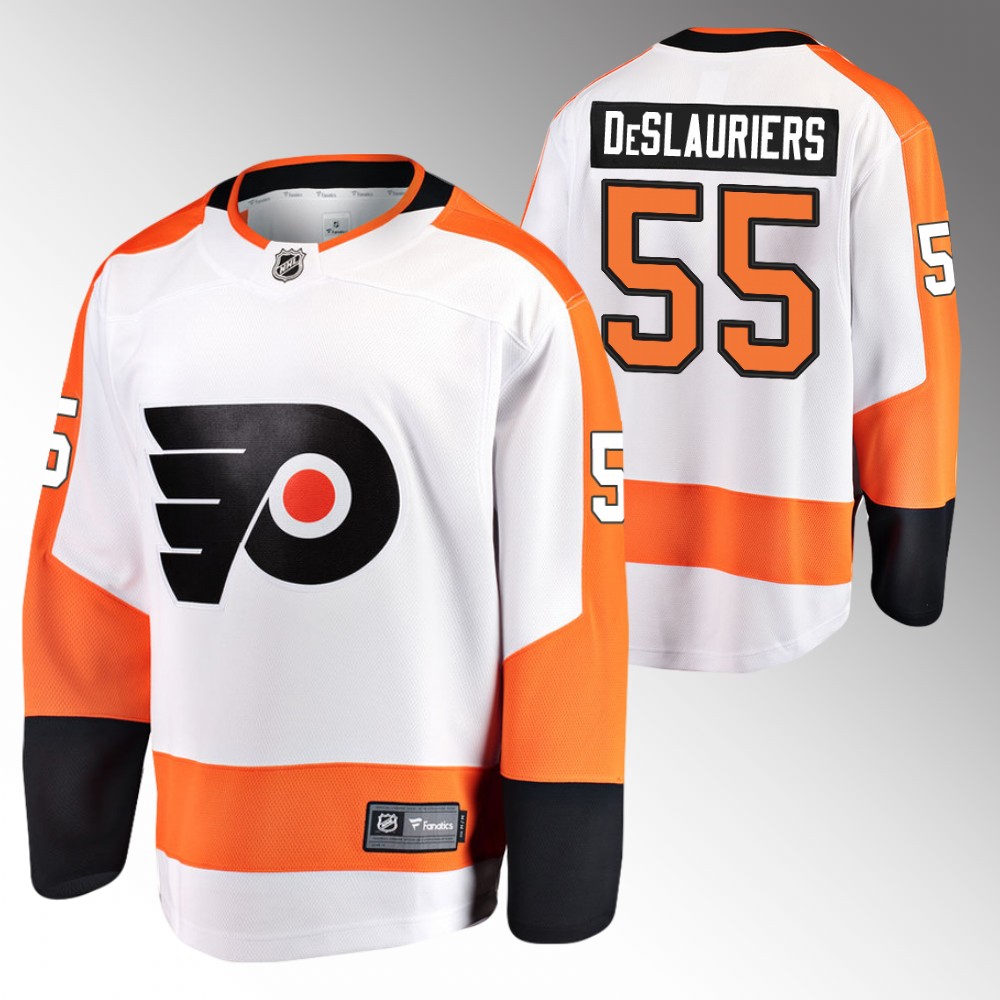 Flyers #44 Nicolas Deslauriers White Away Jersey