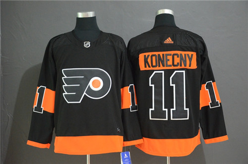 Flyers 11 Travis Konecny Black Alternate Adidas Jersey