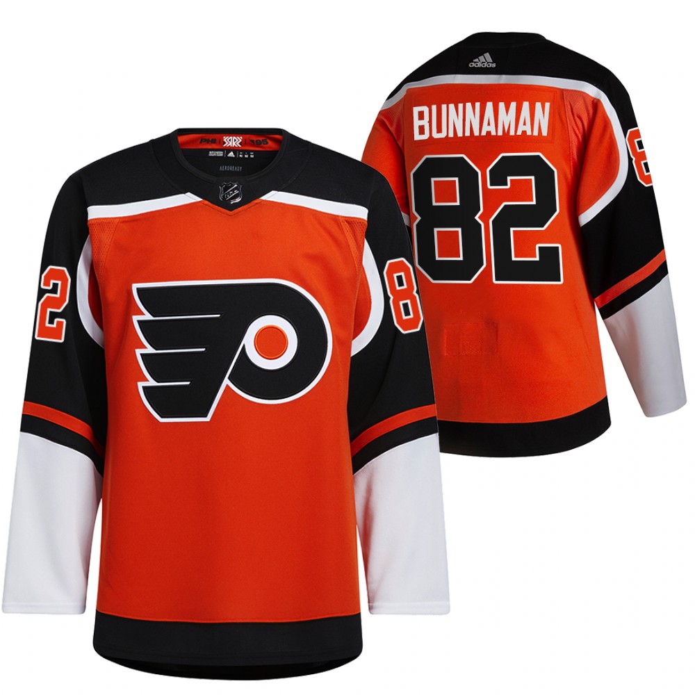 Flyers 2021 Reverse Retro #82 Connor Bunnaman Orange Jersey Special Edition Authentic
