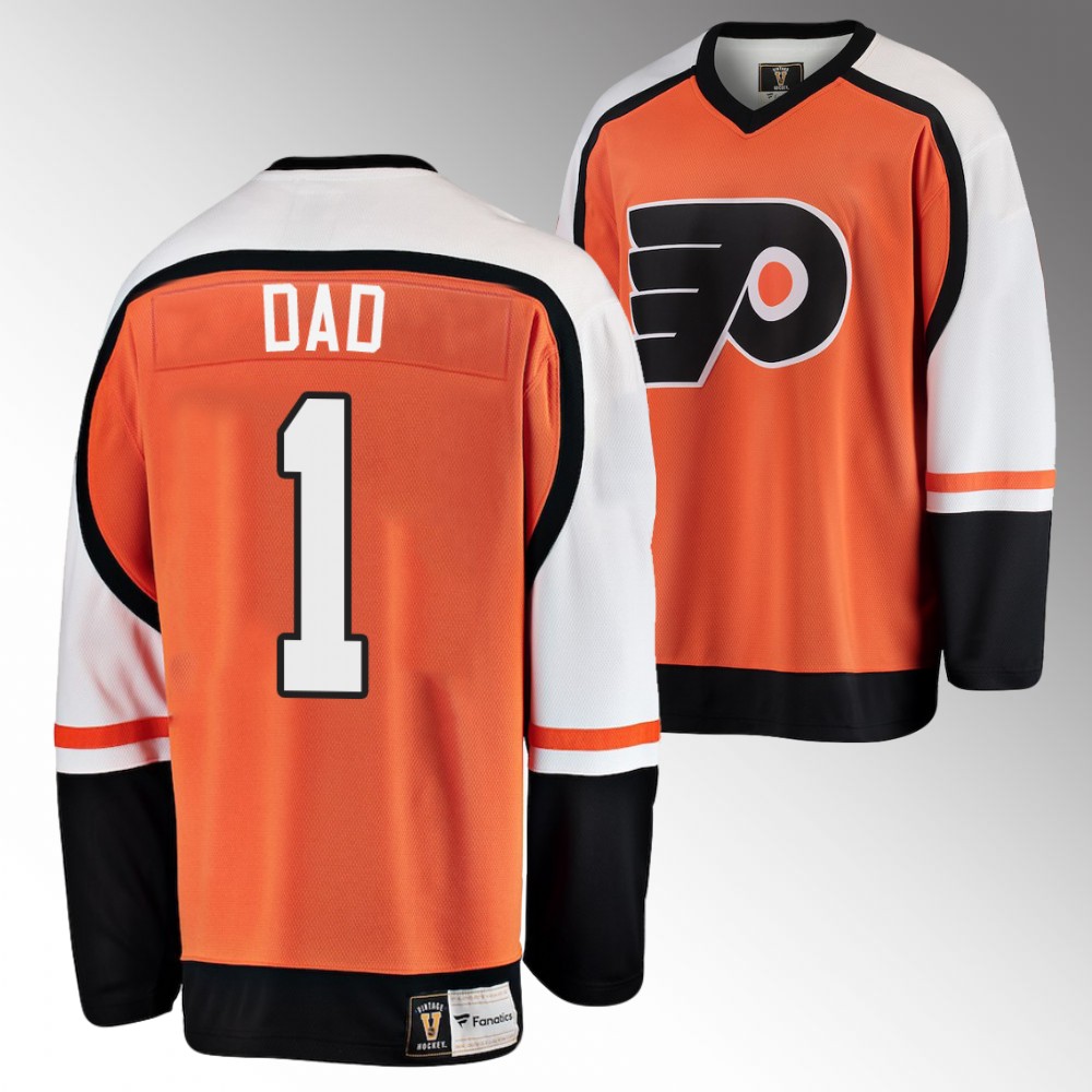 Flyers 2022 Fathers Day Gift Orange Jersey NO.1 Dad