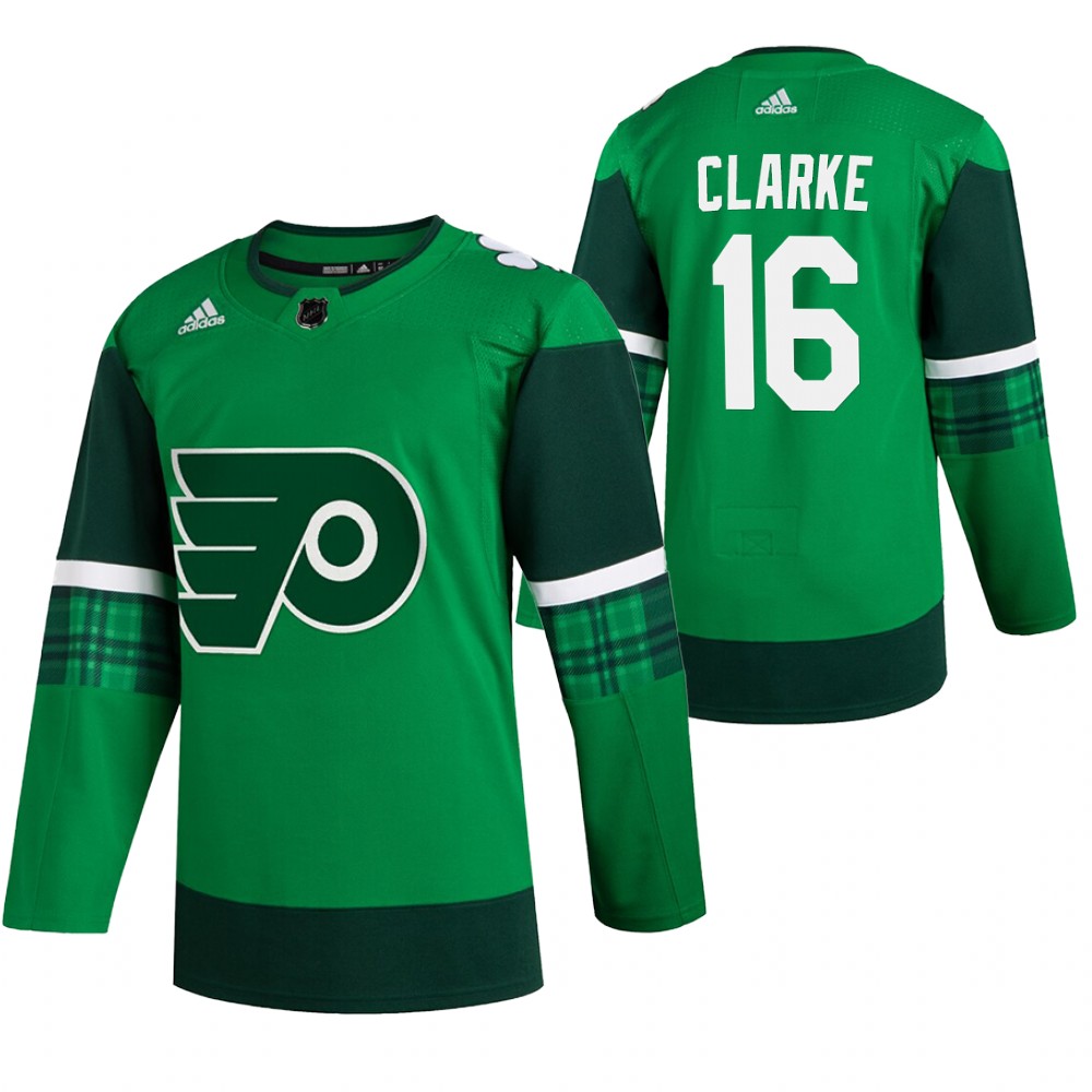 Flyers Bobby Clarke 2020 St. Patrick's Day Green #16 Jersey Authentic Player