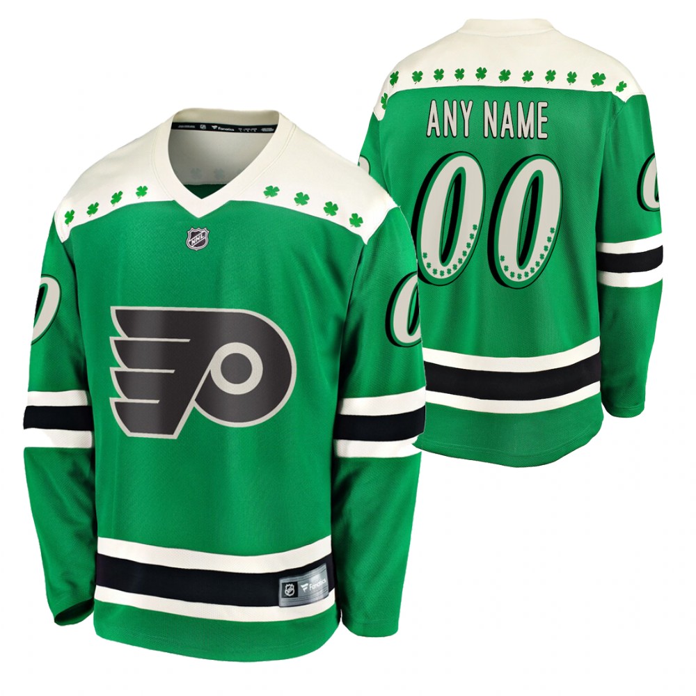 Flyers Custom 2021 St Patricks Day Green Men Jersey