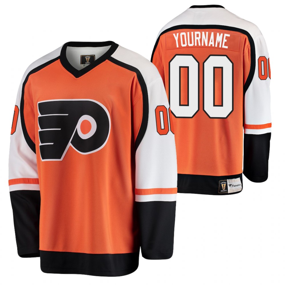 Flyers Custom Orange Premier Player Heritage Jersey