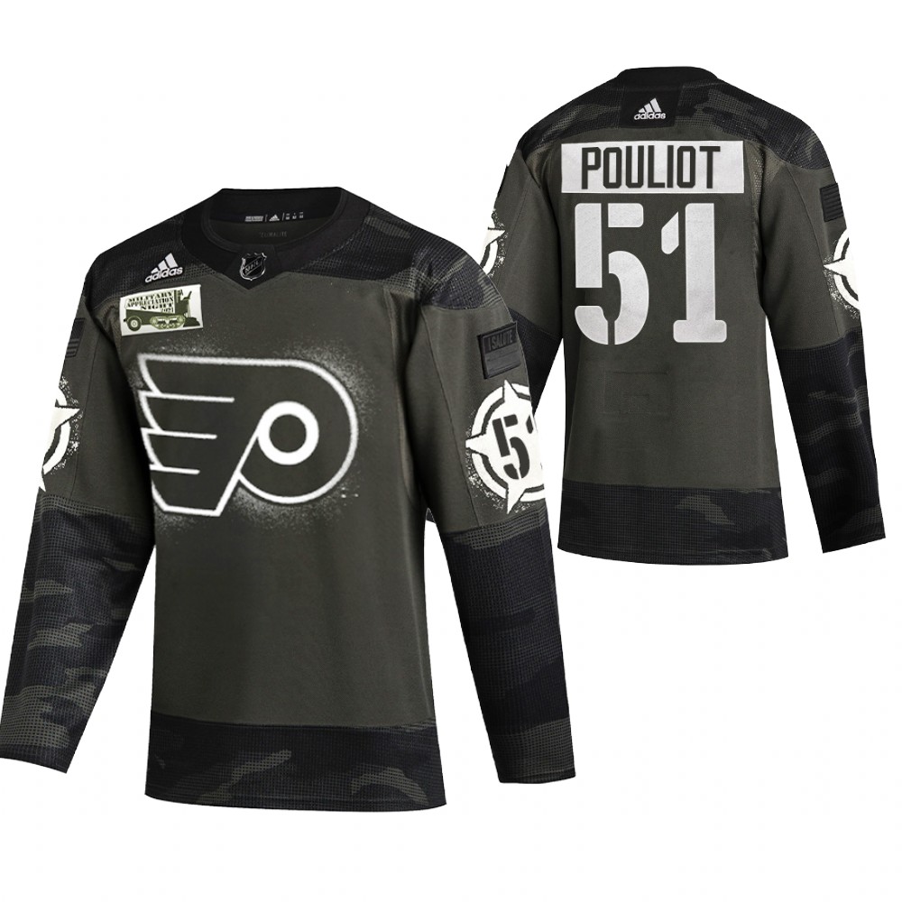 Flyers Derrick Pouliot Camo 2021 Military Night Authentic Limited Jersey