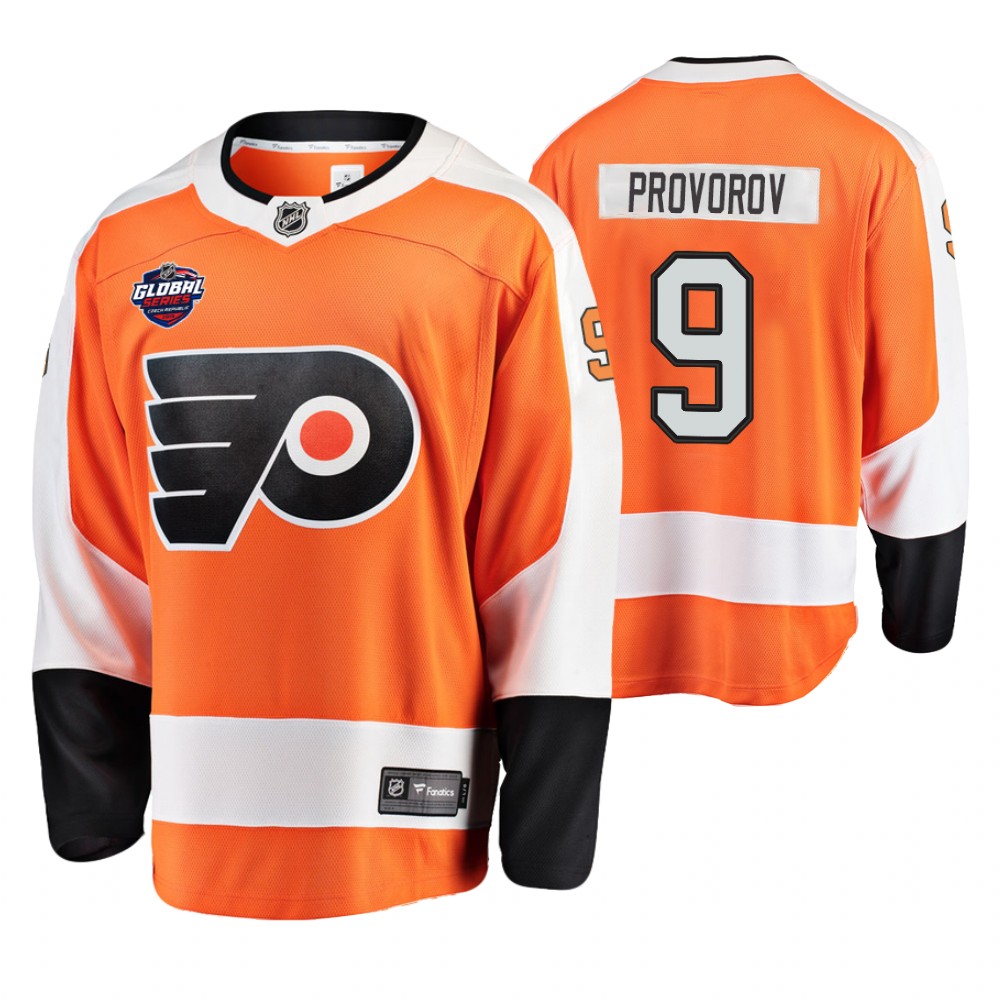 Flyers Ivan Provorov Orange 2019 NHL Global Series Breakaway Player Men's Jersey