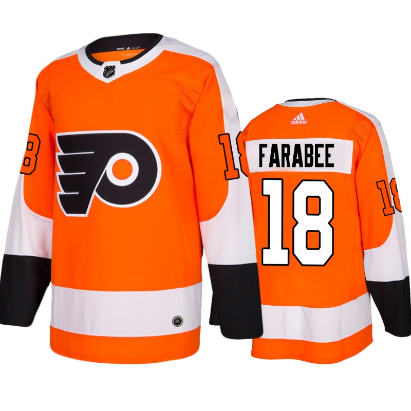 Flyers Joel Farabee Orange NHL Draft Jersey