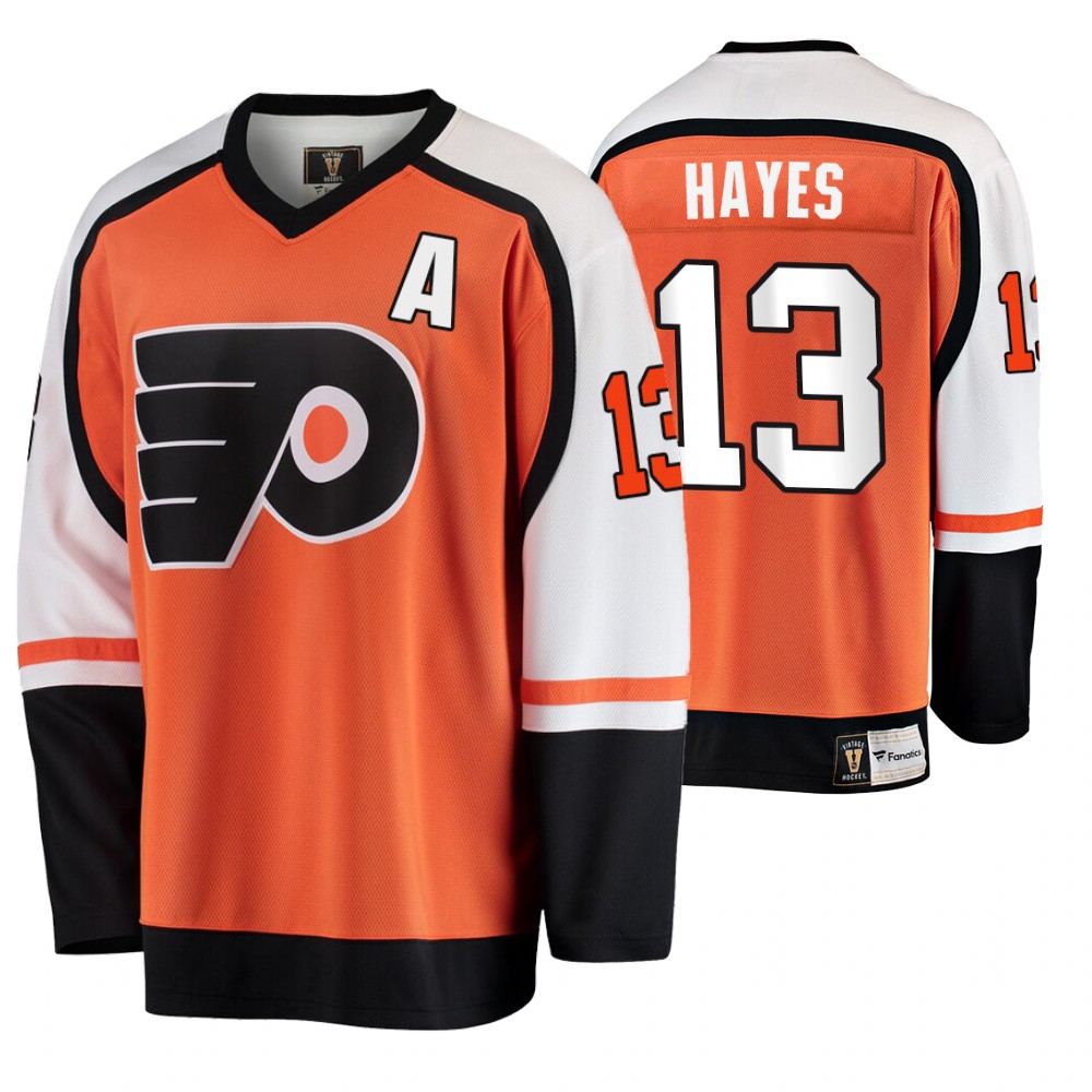 Flyers Kevin Hayes Orange Breakaway Player Premier Jersey