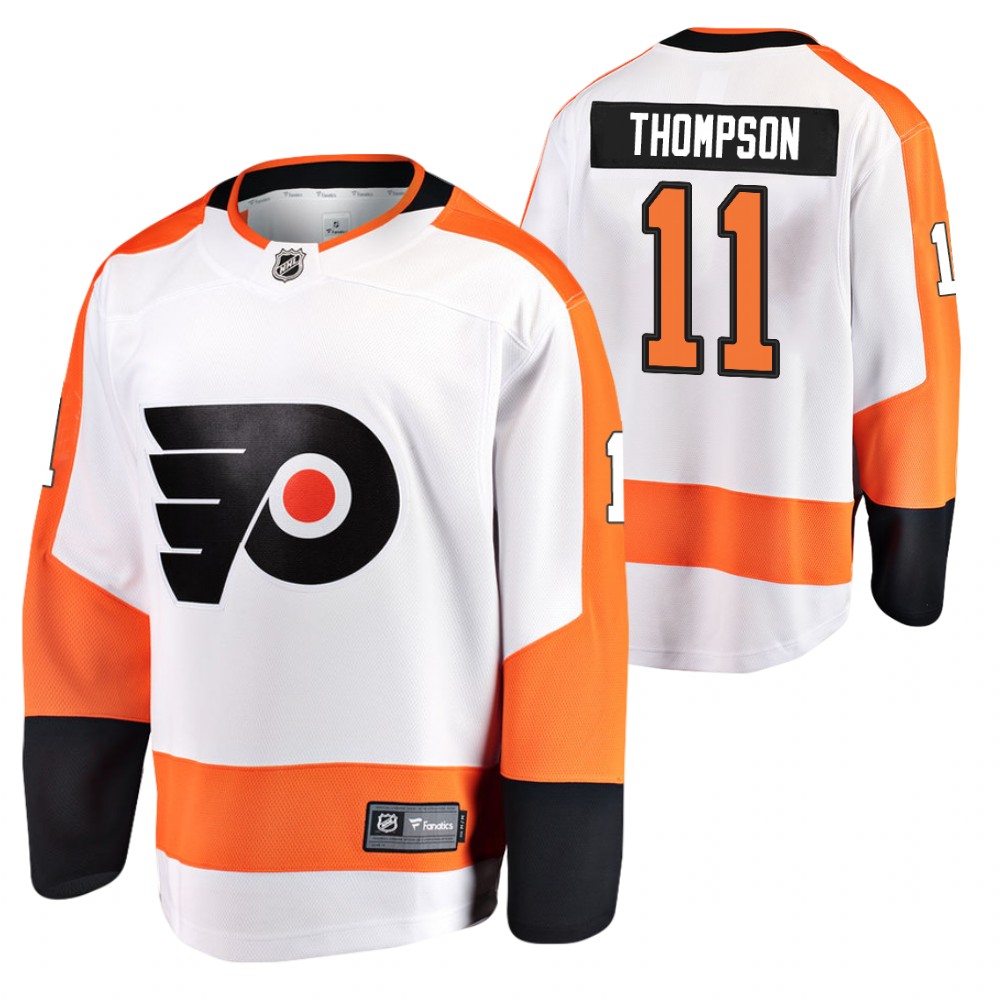 Flyers Nate Thompson Jersey Away White Player Men