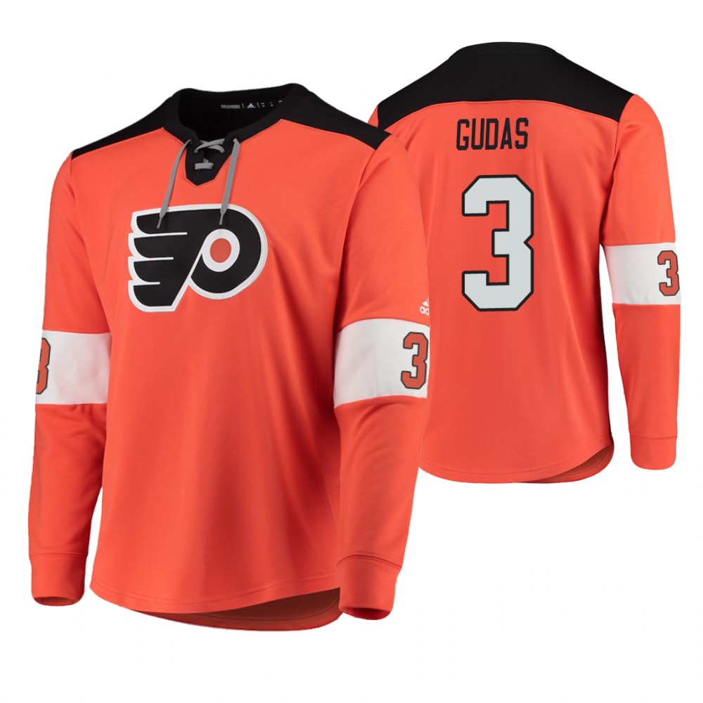 Flyers Radko Gudas Orange Platinum Jersey