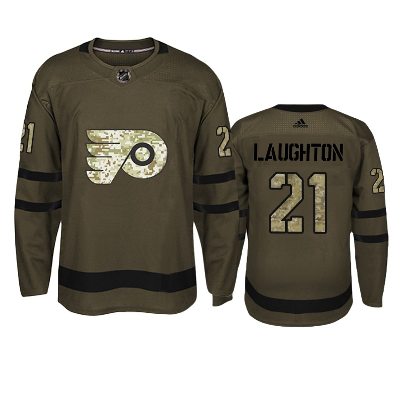 Flyers Scott Laughton Camo Military Jersey