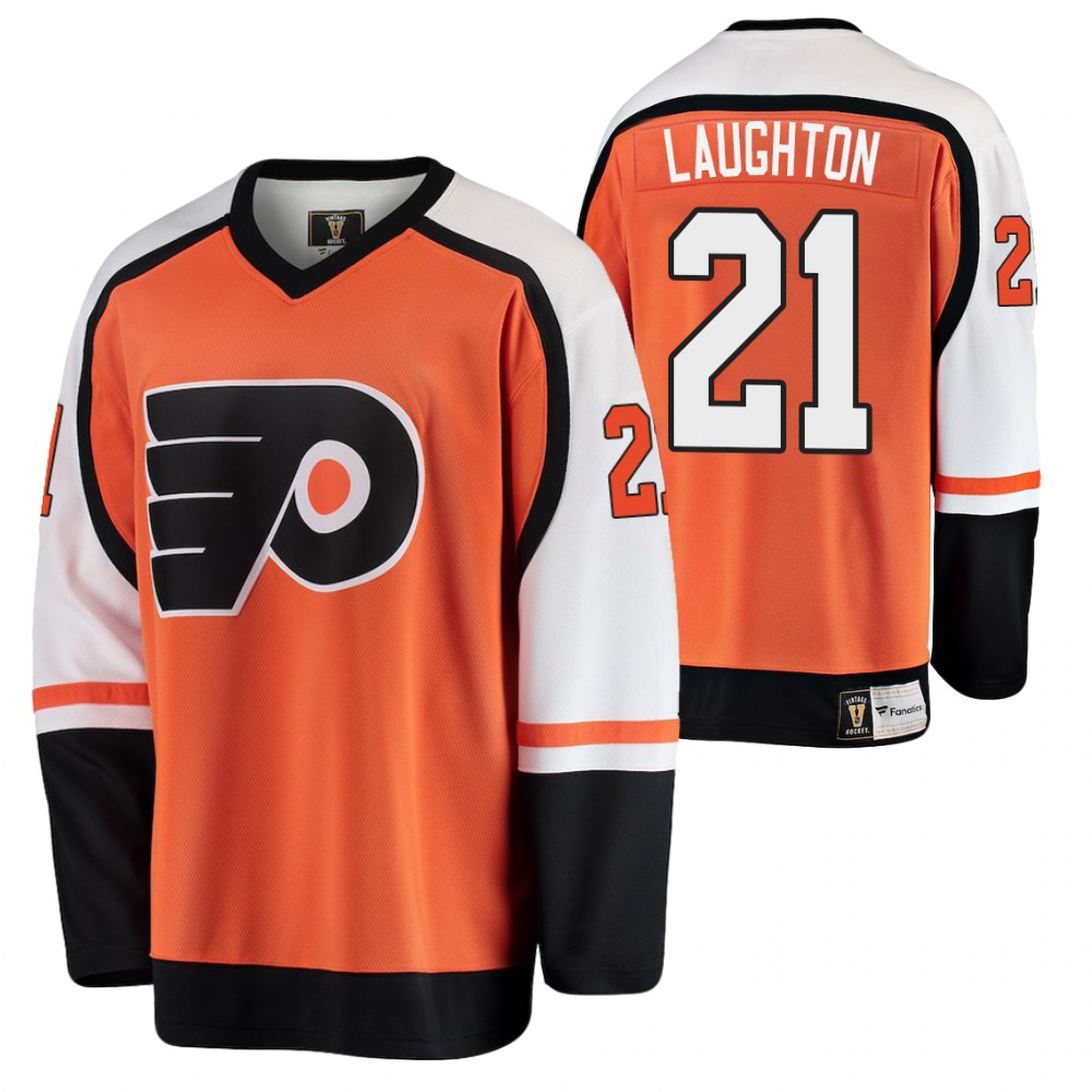 Flyers Scott Laughton Orange Premier Player Heritage Jersey