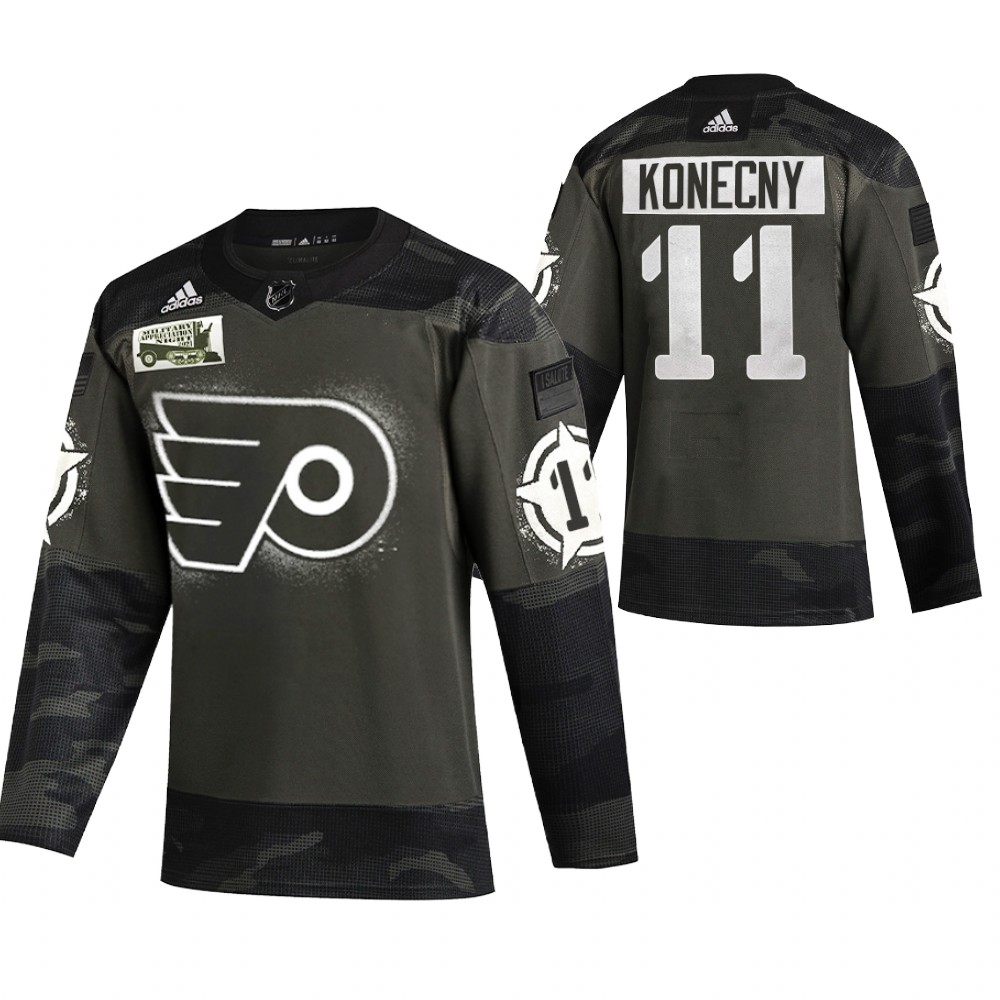 Flyers Travis Konecny Camo 2021 Military Night Authentic Limited Jersey
