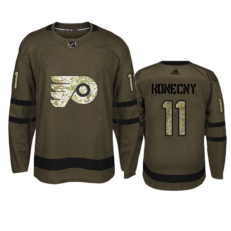 Flyers Travis Konecny Camo Military Jersey