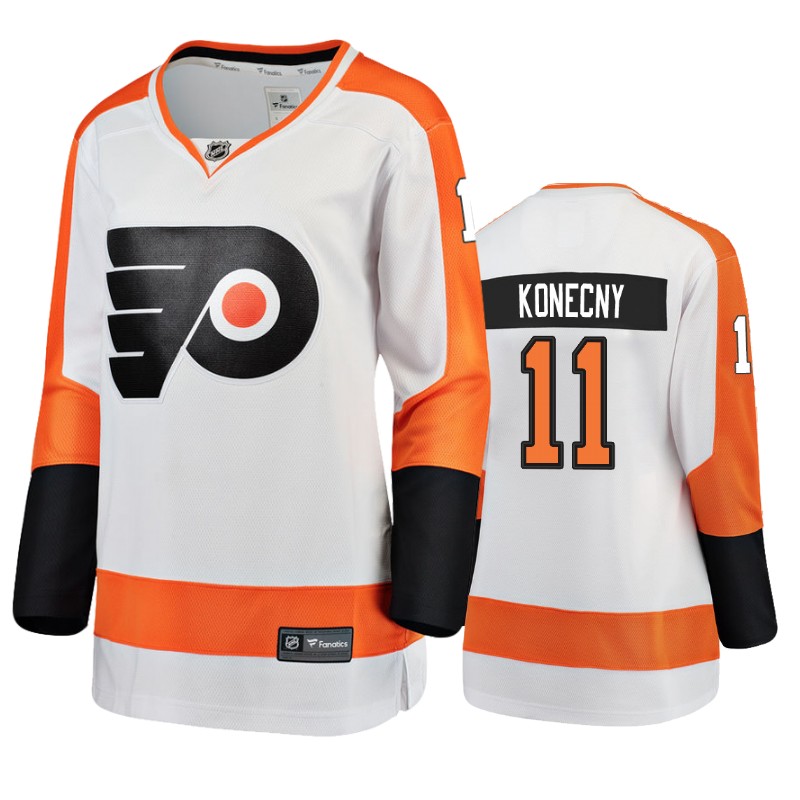 Flyers Travis Konecny White Breakaway Fanatics Branded Jersey