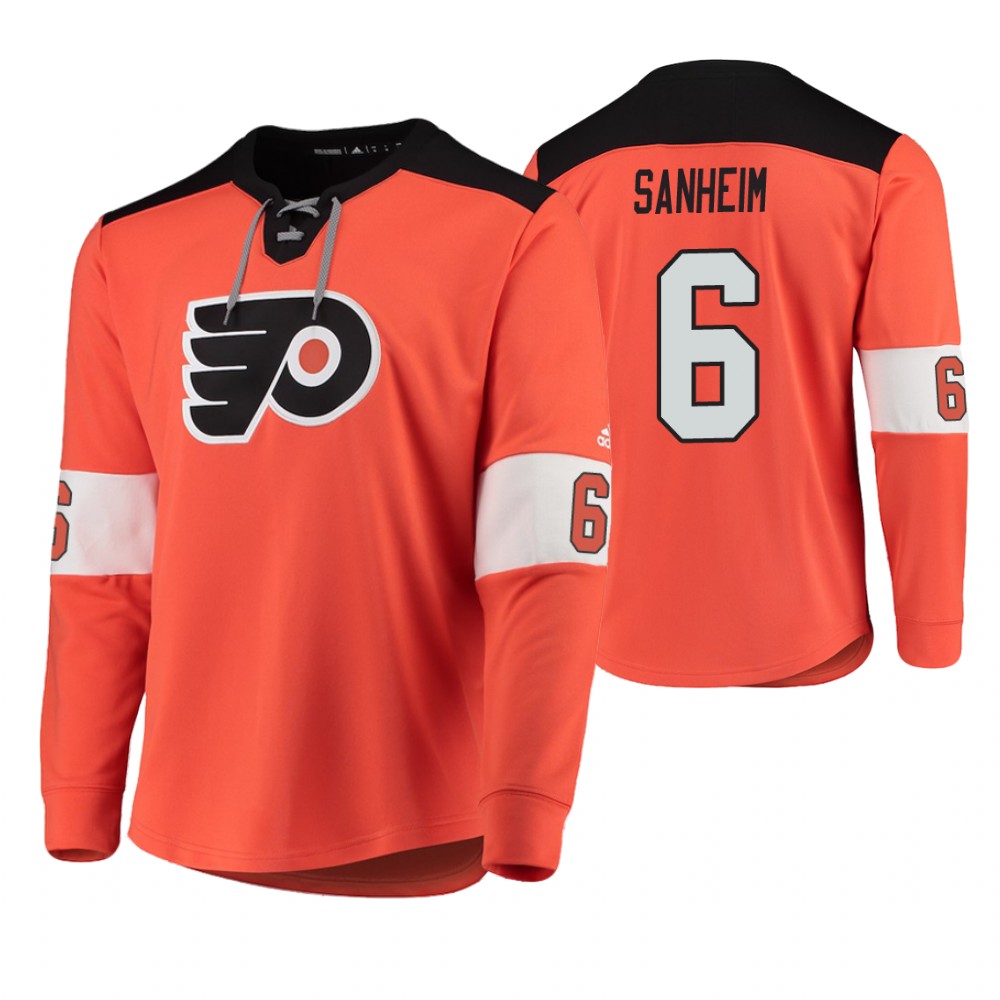 Flyers Travis Sanheim Orange Platinum Jersey