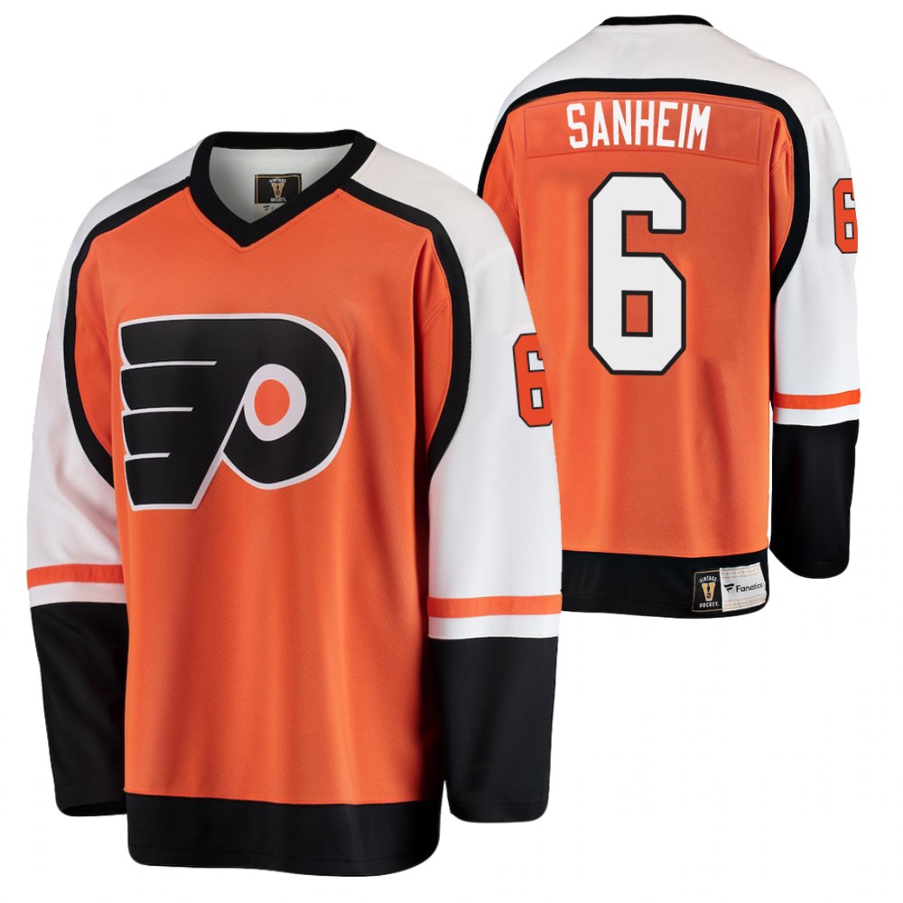 Flyers Travis Sanheim Orange Premier Player Heritage Jersey