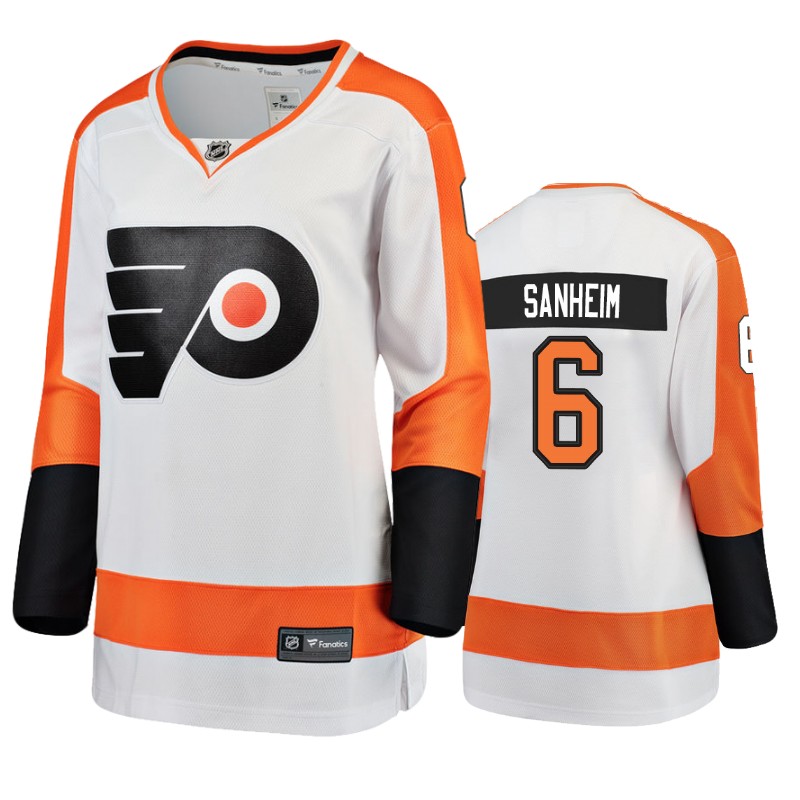 Flyers Travis Sanheim White Breakaway Fanatics Branded Jersey