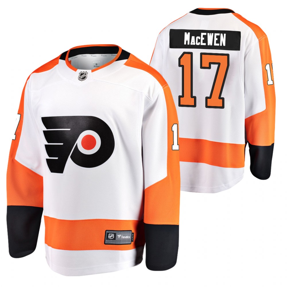 Flyers Zack MacEwen Jersey Away White Player Men