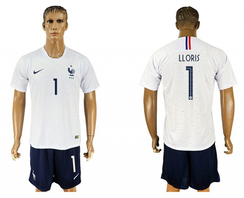 France #1 LLORIS Away Soccer Country Jersey