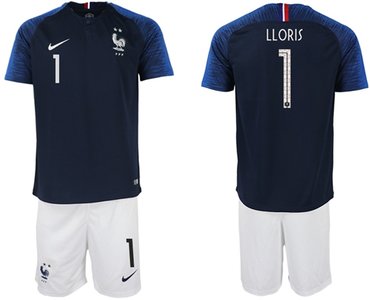 France #1 LLORIS Home Soccer Country Jersey