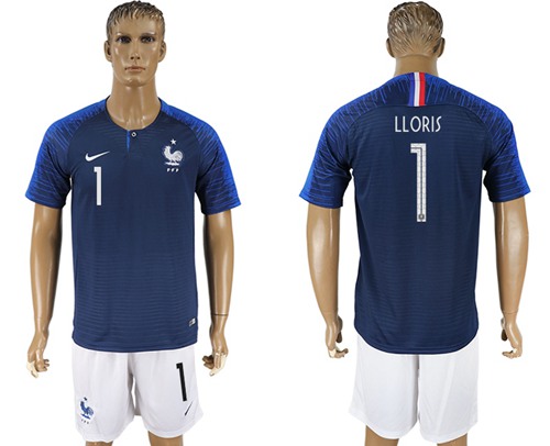 France #1 LLORIS Home Soccer Country Jersey