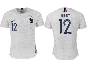 France #12 Henry Away Soccer Country Jersey