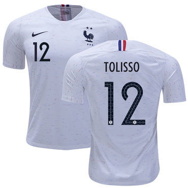 France #12 Tolisso Away Soccer Country Jersey