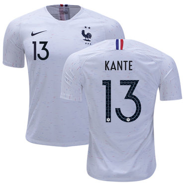 France #13 Kante Away Soccer Country Jersey