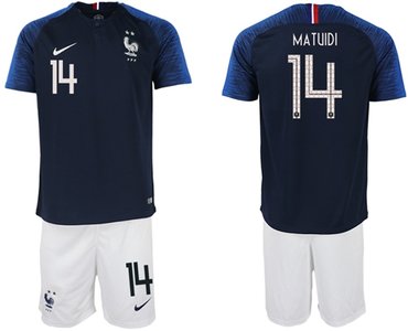 France #14 Matuidi Home Soccer Country Jersey
