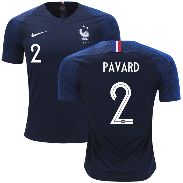 France #2 Pavard Home Soccer Country Jersey