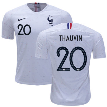 France #20 Thauvin Away Soccer Country Jersey